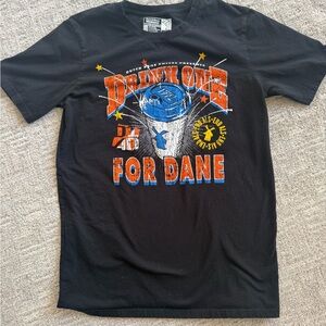 Dutch Bros Black Tee with Orange & Blue Graphic